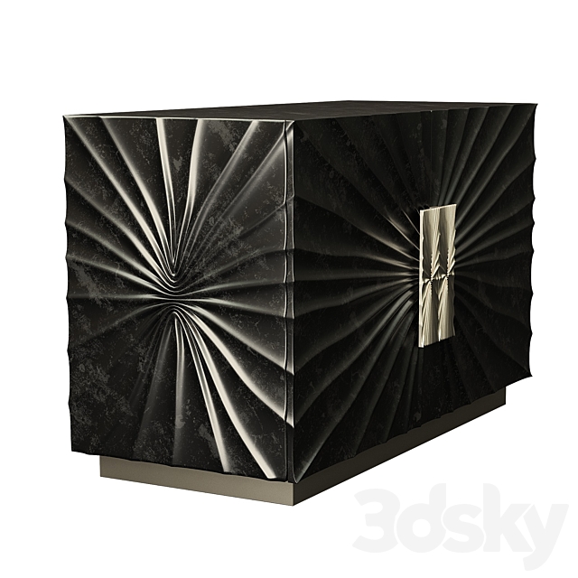 globalviews Pleated 2Door Cabinet 3DSMax File - thumbnail 2