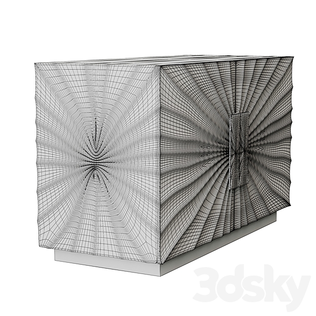 globalviews Pleated 2Door Cabinet 3DSMax File - thumbnail 3