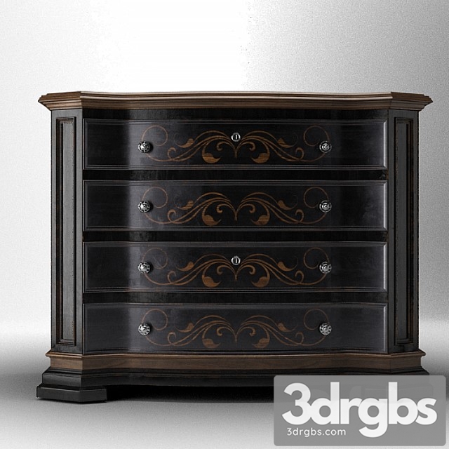 Grandover 2 drawer chest 2 3dsmax Download - thumbnail 1