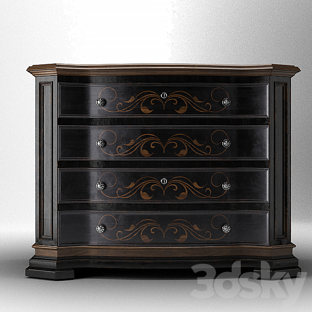 Grandover 2 Drawer Chest 3DSMax File - thumbnail 1