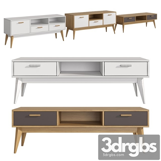 gray no. 2 tv stands 3dsmax Download - thumbnail 1