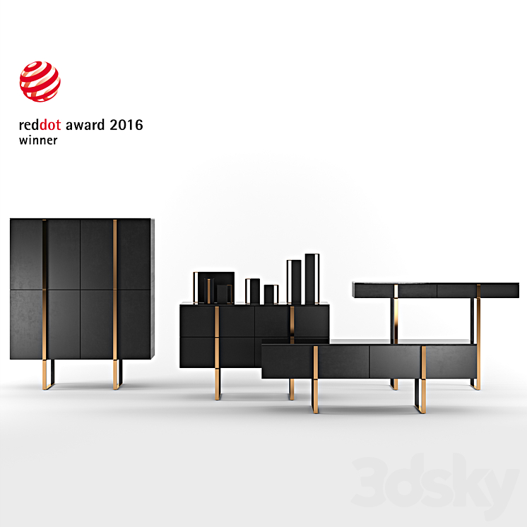 Grid – Furniture & Decor Set 3DS Max - thumbnail 2