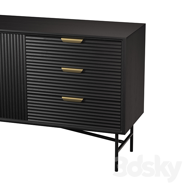 Haines Wide Sideboard 3DS Max Model - thumbnail 2