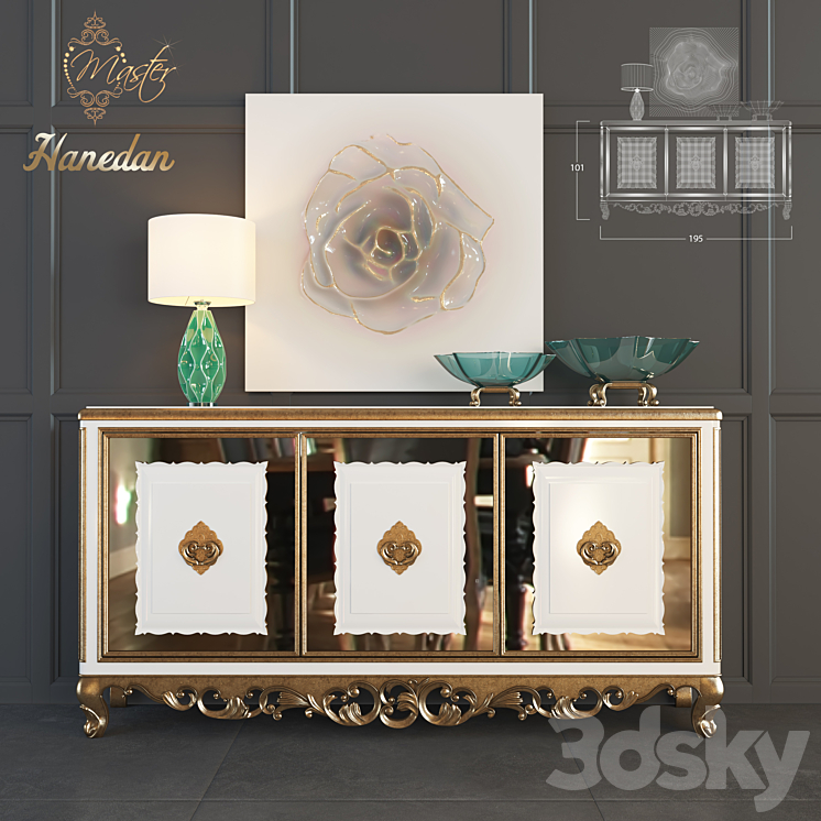 Hanedan Classic Dresser 3DS Max - thumbnail 1