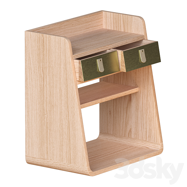 Hanging bedside table Harto Suzon Wall storage 3DS Max Model - thumbnail 2