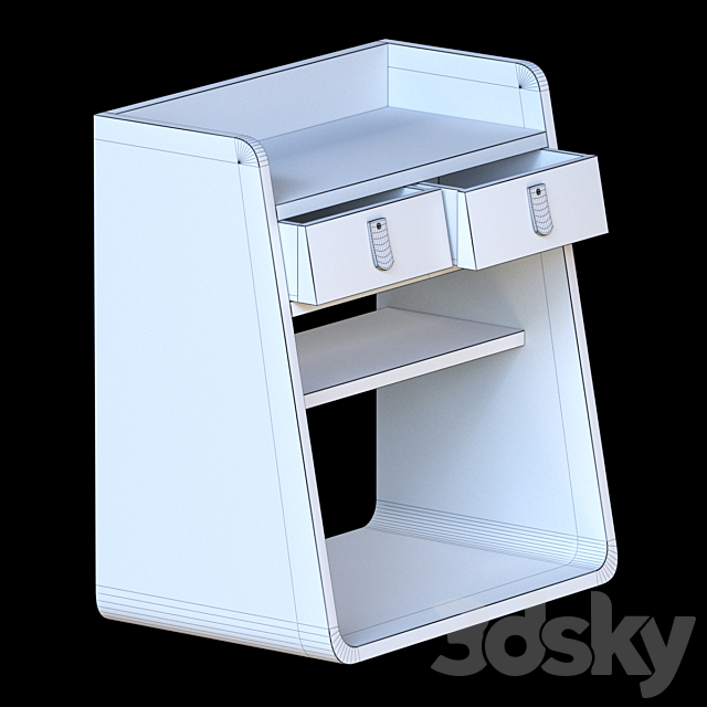 Hanging bedside table Harto Suzon Wall storage 3DS Max Model - thumbnail 3