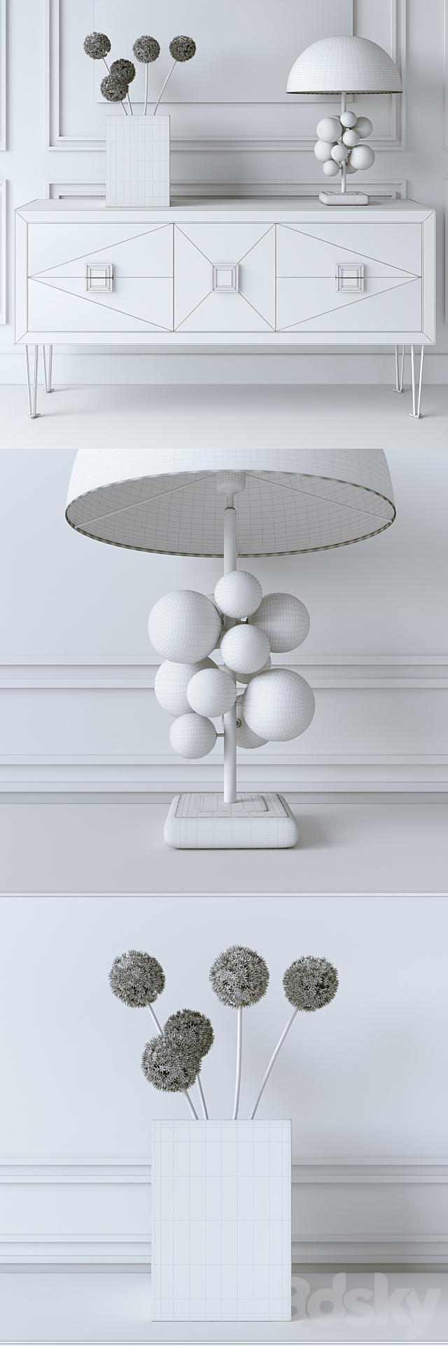 Harlequin console and Globo table lamp 3DSMax File - thumbnail 3