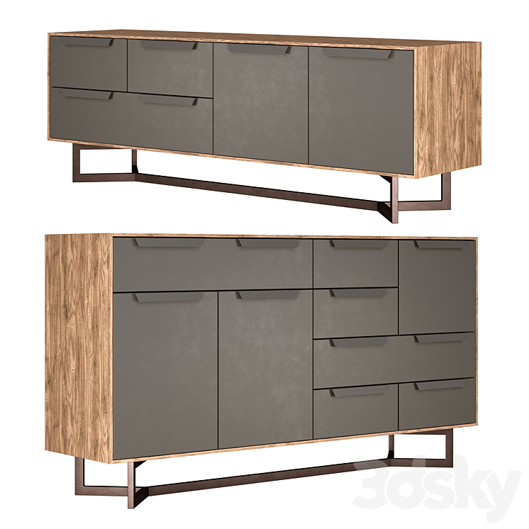 Hedberg nightstand chest of drawers TV stand 3DS Max - thumbnail 2