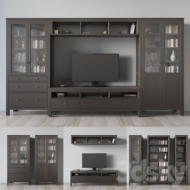 HEMNES TV storage combination 3DSMax File - thumbnail 1