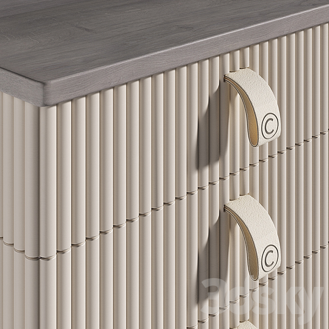 High chest of drawers Cipriani Homood Cocoon High chest of drawers 3DSMax File - thumbnail 2