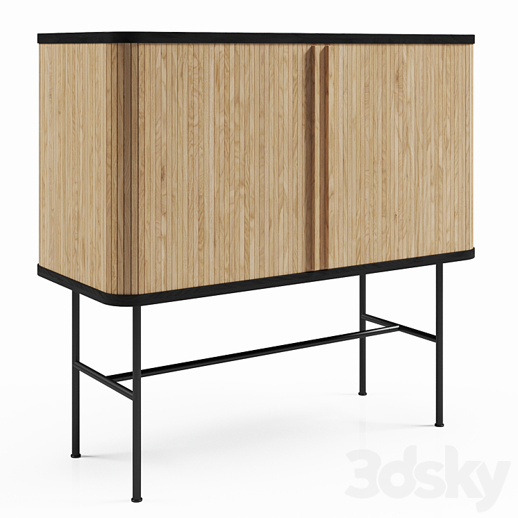 H&M Cabinet with shutter doors 3DS Max - thumbnail 1