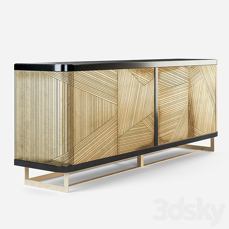 Hooker Furniture Melange Kendrix Credenza 3DS Max - thumbnail 2