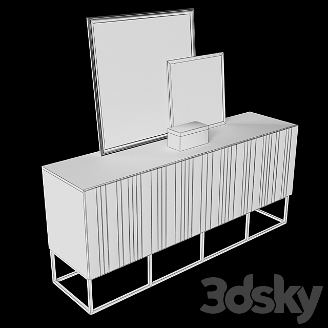 Hooker Melange Brady Credenza 3DSMax File - thumbnail 3