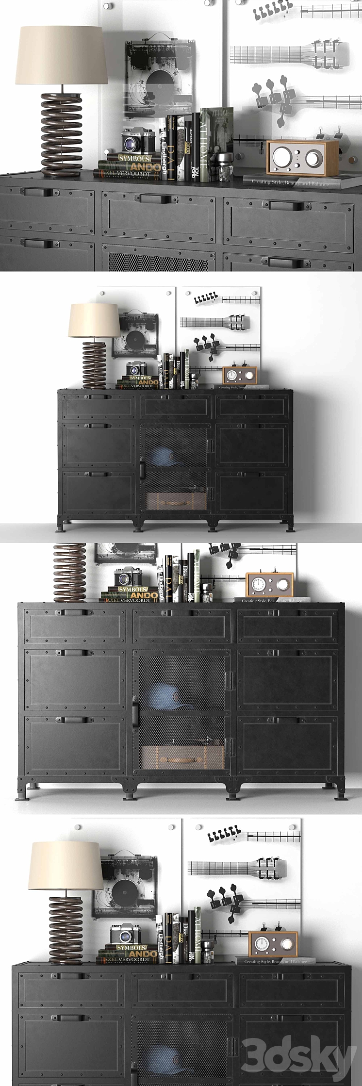 HOPPER WIDE DRESSER 3DS Max - thumbnail 2