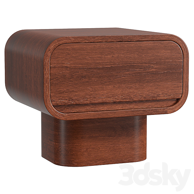 Huron Nightstand Side Table 3ds Max - thumbnail 1