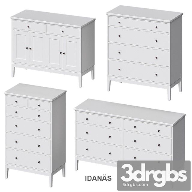 Idanäs ikea chest of drawers 2 3dsmax Download - thumbnail 1