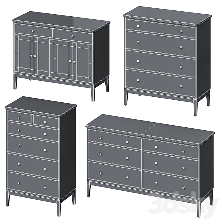 IDANÄS IKEA Chest of drawers 3DS Max Model - thumbnail 2