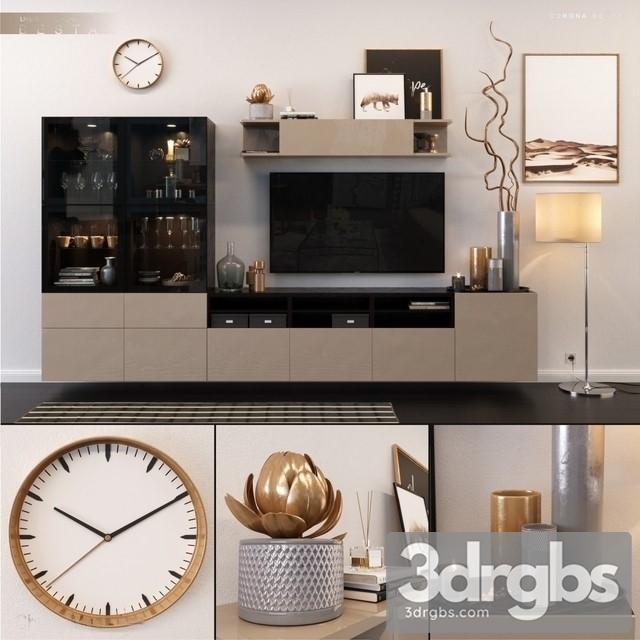 Ikea Besta Set 3 3dsmax Download - thumbnail 1