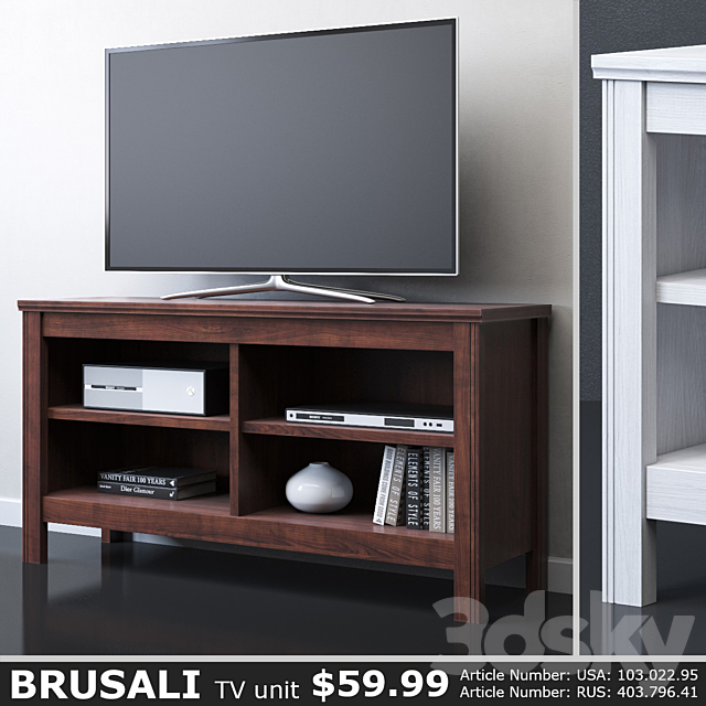 IKEA BRUSALI TV stand 3DSMax File - thumbnail 1