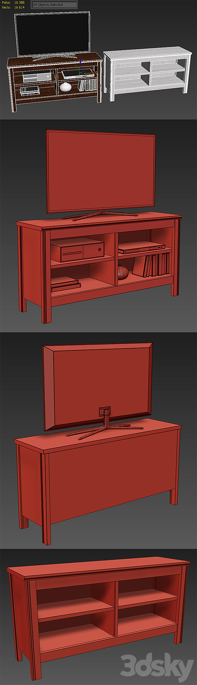 IKEA BRUSALI TV stand 3DSMax File - thumbnail 3