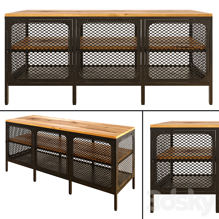 ikea fjallbo tv bench 3DS Max - thumbnail 1