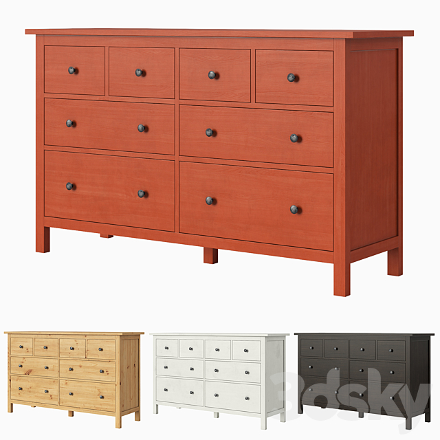 IKEA HEMNES 8-drawer dresser 3DSMax File - thumbnail 1