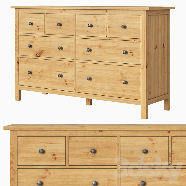 IKEA HEMNES 8-drawer dresser 3DSMax File - thumbnail 2