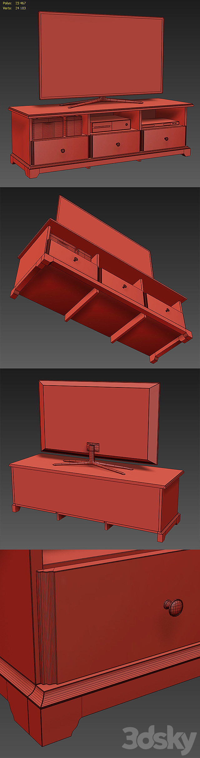 IKEA LIATORP TV unit 3DSMax File - thumbnail 3