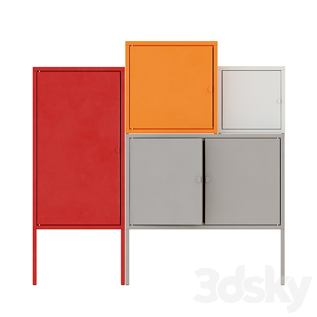 IKEA LIXHULT storage combination 3DS Max Model - thumbnail 3