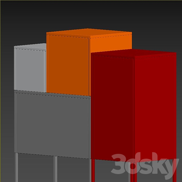 IKEA LIXHULT storage combination 3DS Max Model - thumbnail 5