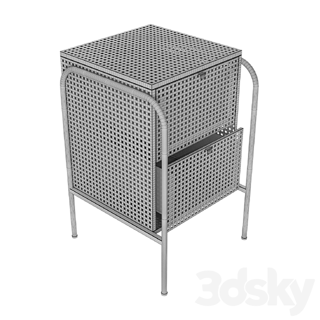 Ikea NIKKEBY chest of drawers 3DS Max Model - thumbnail 3