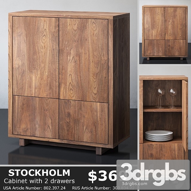 Ikea stockholm cabinet 2 3dsmax Download - thumbnail 1