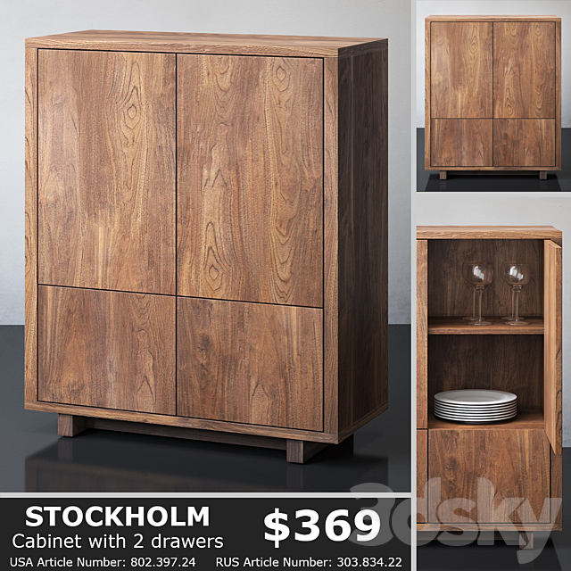 IKEA STOCKHOLM Cabinet 3DSMax File - thumbnail 1