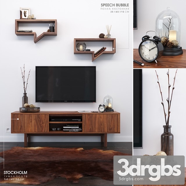 Ikea Stockholm Tv Cabinet 2 3dsmax Download - thumbnail 1