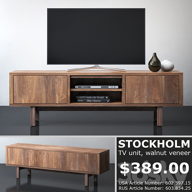 IKEA STOCKHOLM TV unit 3DSMax File - thumbnail 1