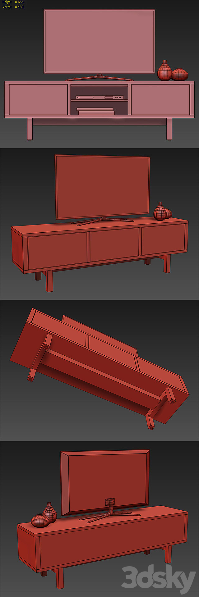 IKEA STOCKHOLM TV unit 3DSMax File - thumbnail 3