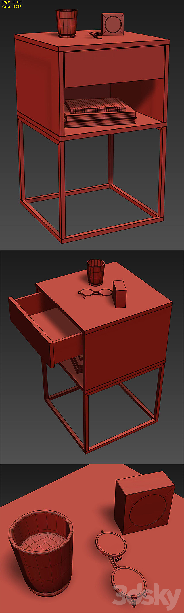 IKEA VIKHAMMER Nightstand 3DSMax File - thumbnail 3