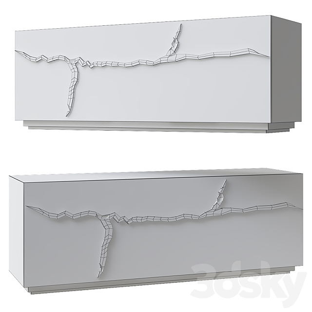 Impact Buffet Sideboard 3DS Max Model - thumbnail 2