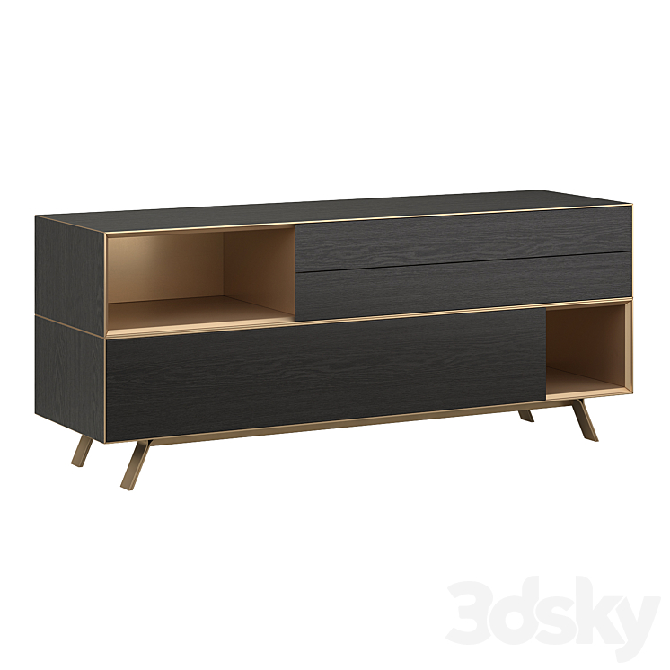 Italian horizontal dresser Domino In from SanGiamo 3DS Max Model - thumbnail 1