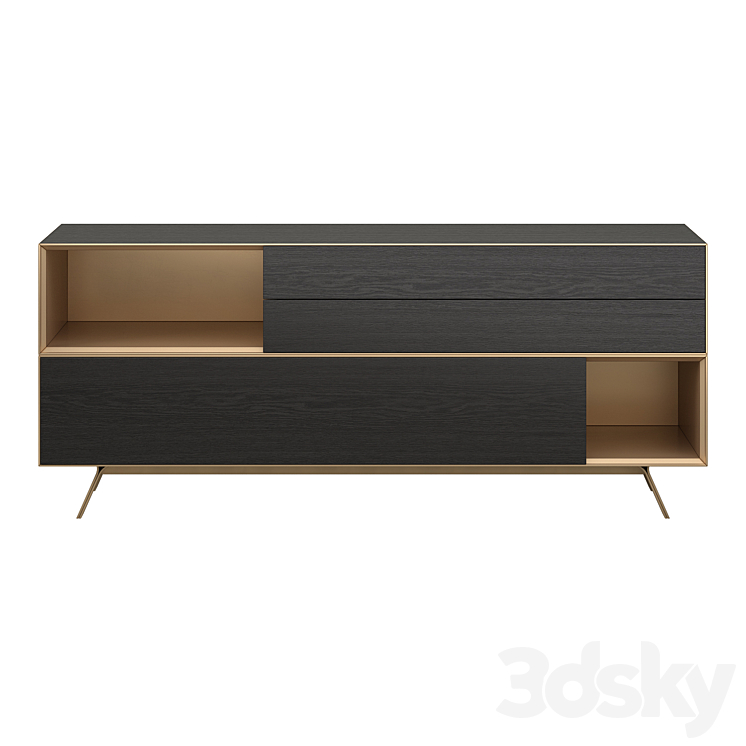 Italian horizontal dresser Domino In from SanGiamo 3DS Max Model - thumbnail 2