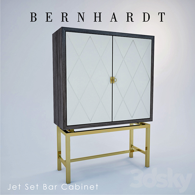 Jet Set Bar Cabinet 3DS Max - thumbnail 2