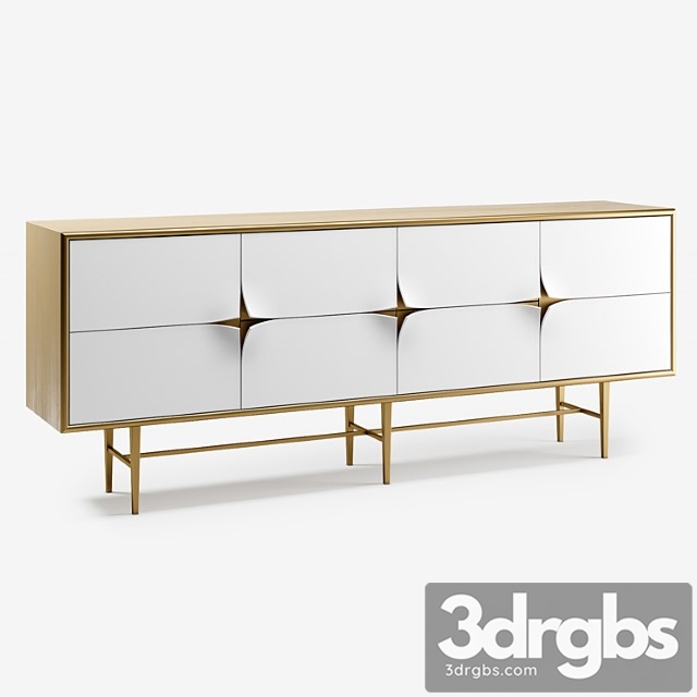 John Richard Pared Sideboard Console 3dsmax Download - thumbnail 1