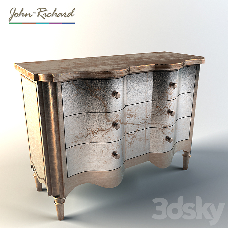 John Richard Portobello Serpentine Chest 3DS Max - thumbnail 1