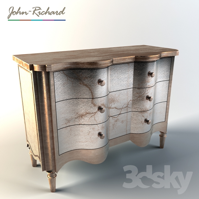 John Richard Portobello Serpentine Chest 3DS Max - thumbnail 3