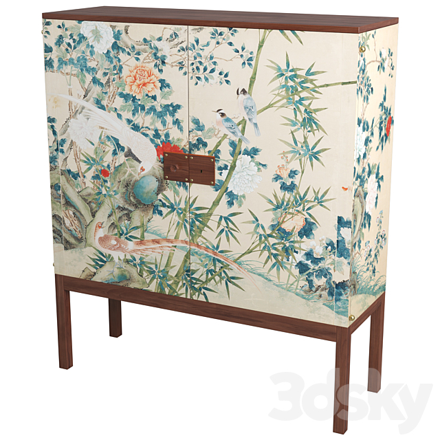 Josef Frank mahogany cabinet | Wallpaper Svenskt Tenn 3DSMax File - thumbnail 3