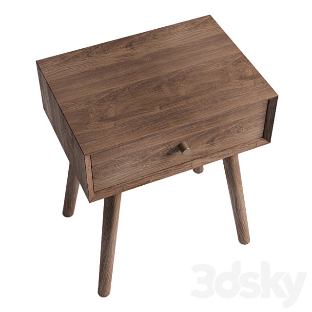 Jysk Hokksund Bedside Table 3DS Max Model - thumbnail 2