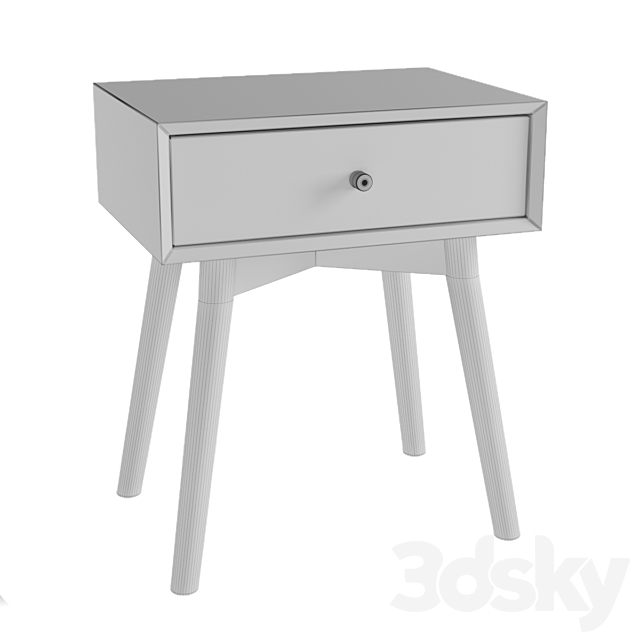 Jysk Hokksund Bedside Table 3DS Max Model - thumbnail 3