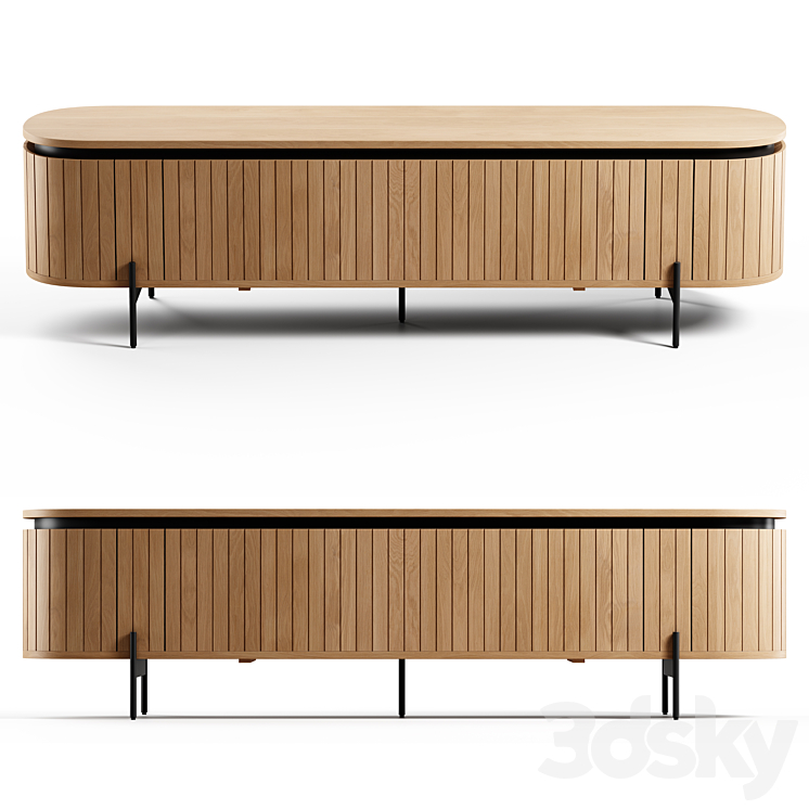 Kave Home – Licia TV stand 200×55 cm 3DS Max Model - thumbnail 1