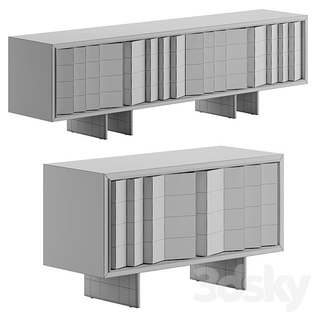 Kibo Media Credenza by CB2 3DSMax File - thumbnail 4