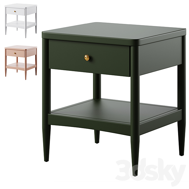 Kids Hampshire Nightstand by Crate and Barrel _ Crate and Kids 3DSMax File - thumbnail 1